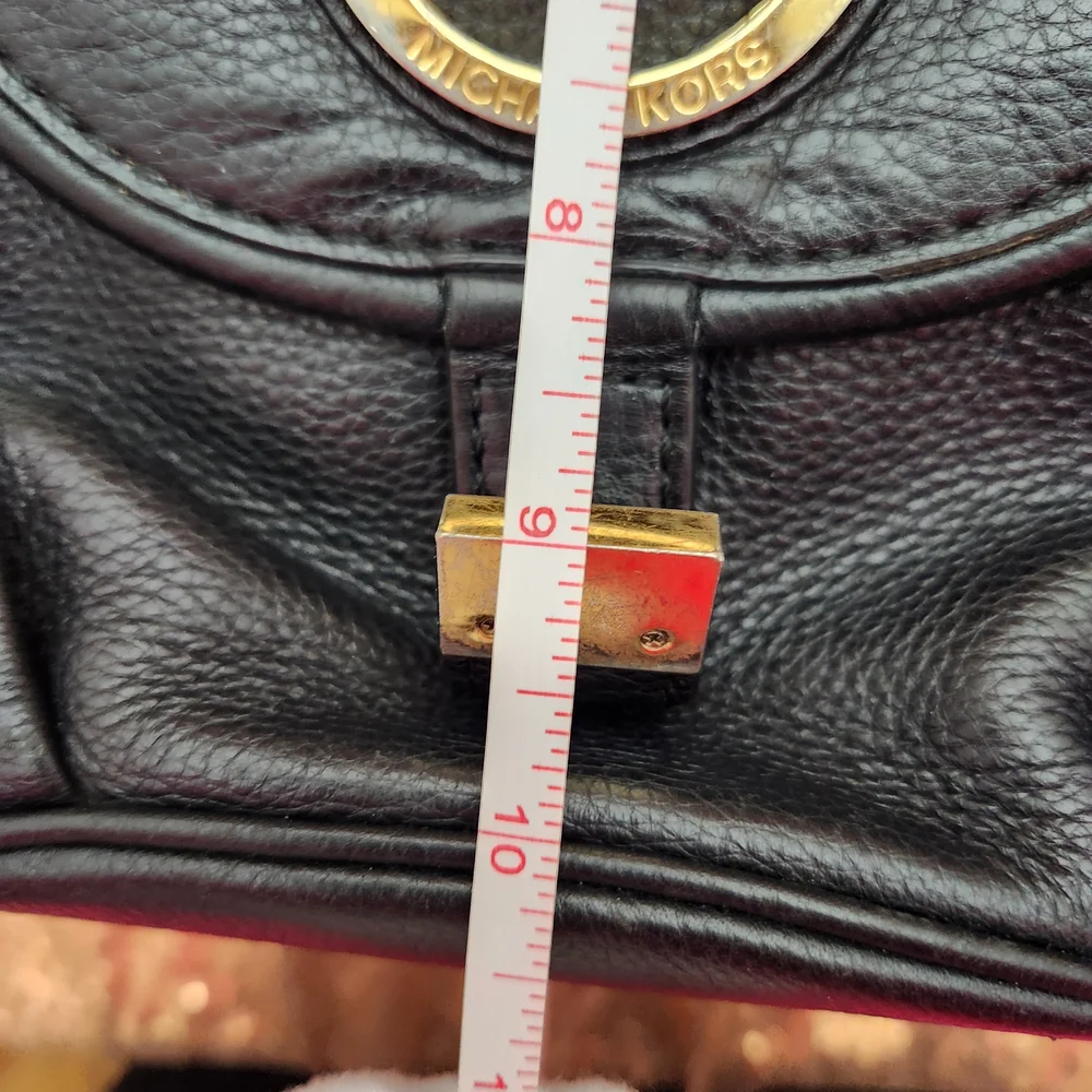 MICHAEL Michael Kors Black Pebbled Leather Shoulder Bag - Picture 10 of 10
